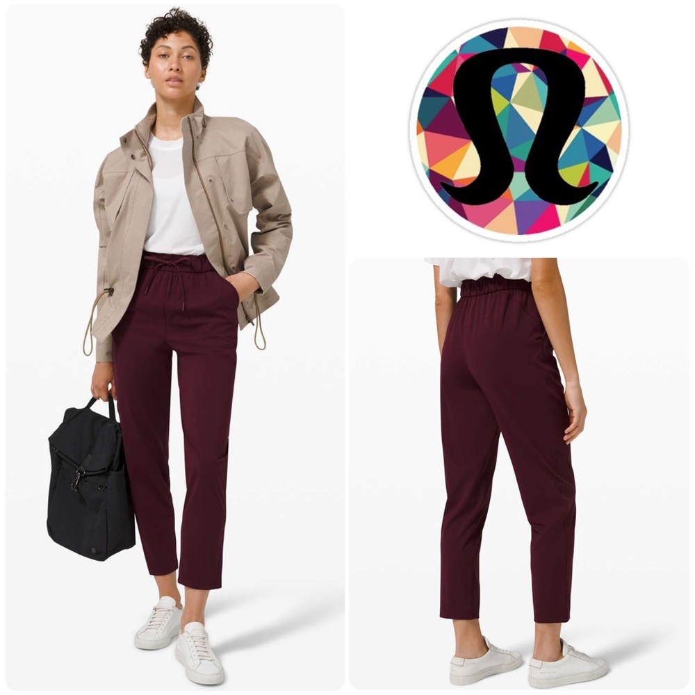 NWOT Lululemon Keep Moving 7/8 Pant in Cassis